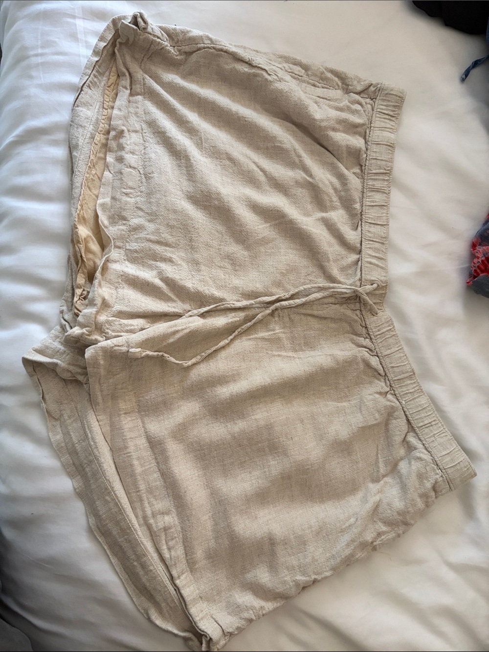New Abercrombie and Fitch Linen Blend Elastic Waist Shorts NEVER WORN